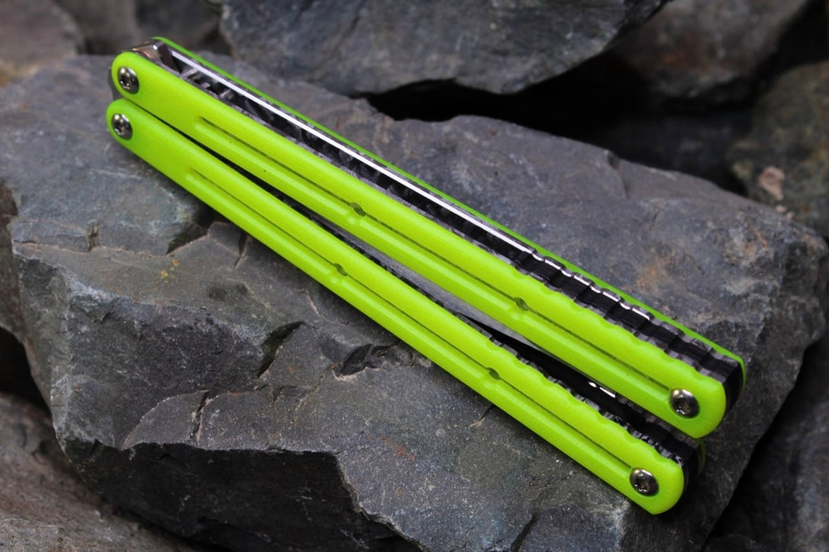 Premium G10 Kraken Handles: Dayglow G10 w/Jeweling