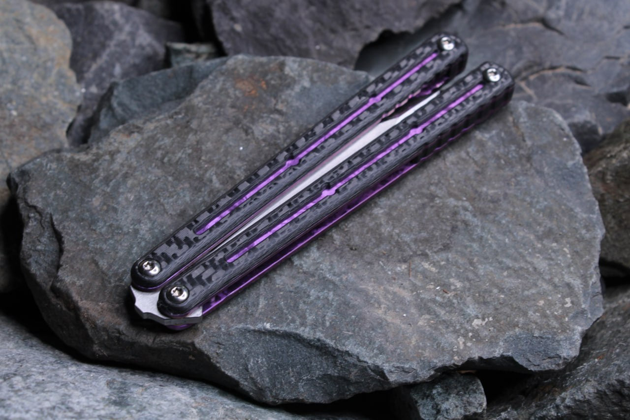 CF Kraken V2 Handles: Carbon Fiber w/Purple Ano