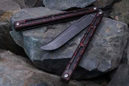 Flagship Bowie 010: Premium Fatcarbon W/Black Ano and Acid Washed Blade