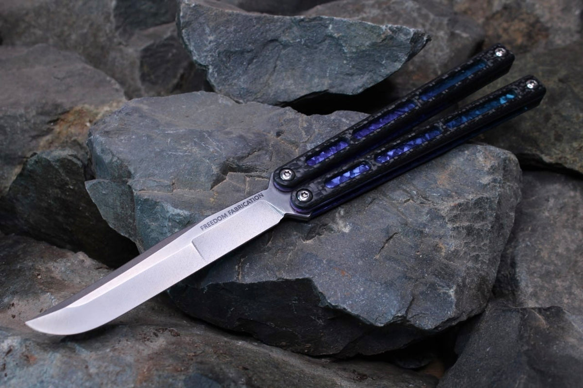 Flagship Bowie 008: Carbon Fiber W/Blurple to Teal Jeweled Ano