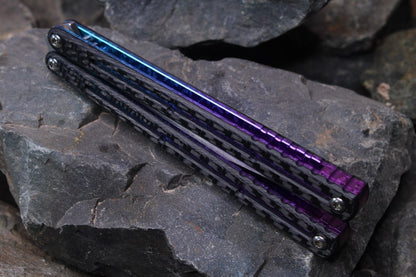 CF Kraken Handles: Carbon Fiber w/Teal to Purple Ano