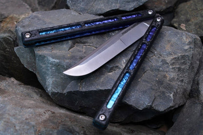 Flagship Bowie 008: Carbon Fiber W/Blurple to Teal Jeweled Ano