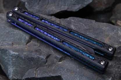Flagship Bowie 008: Carbon Fiber W/Blurple to Teal Jeweled Ano