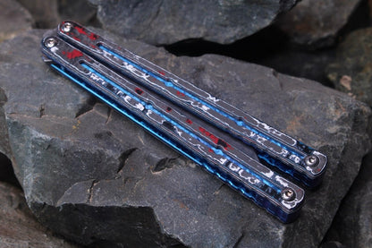 Premium Cf Kraken Handles: Carbon Fiber w/Blue Ano