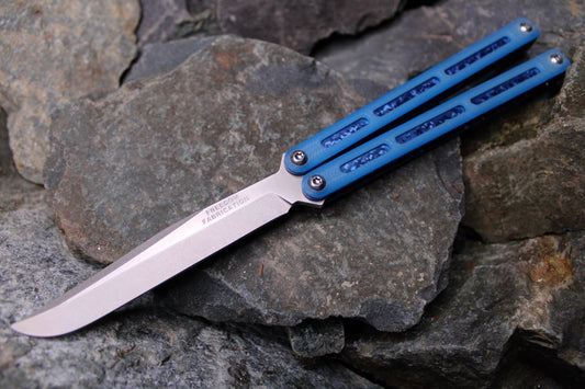 Flagship Bowie 003: Glacier Blue G10 W/Blue Jeweled Ano (blem)