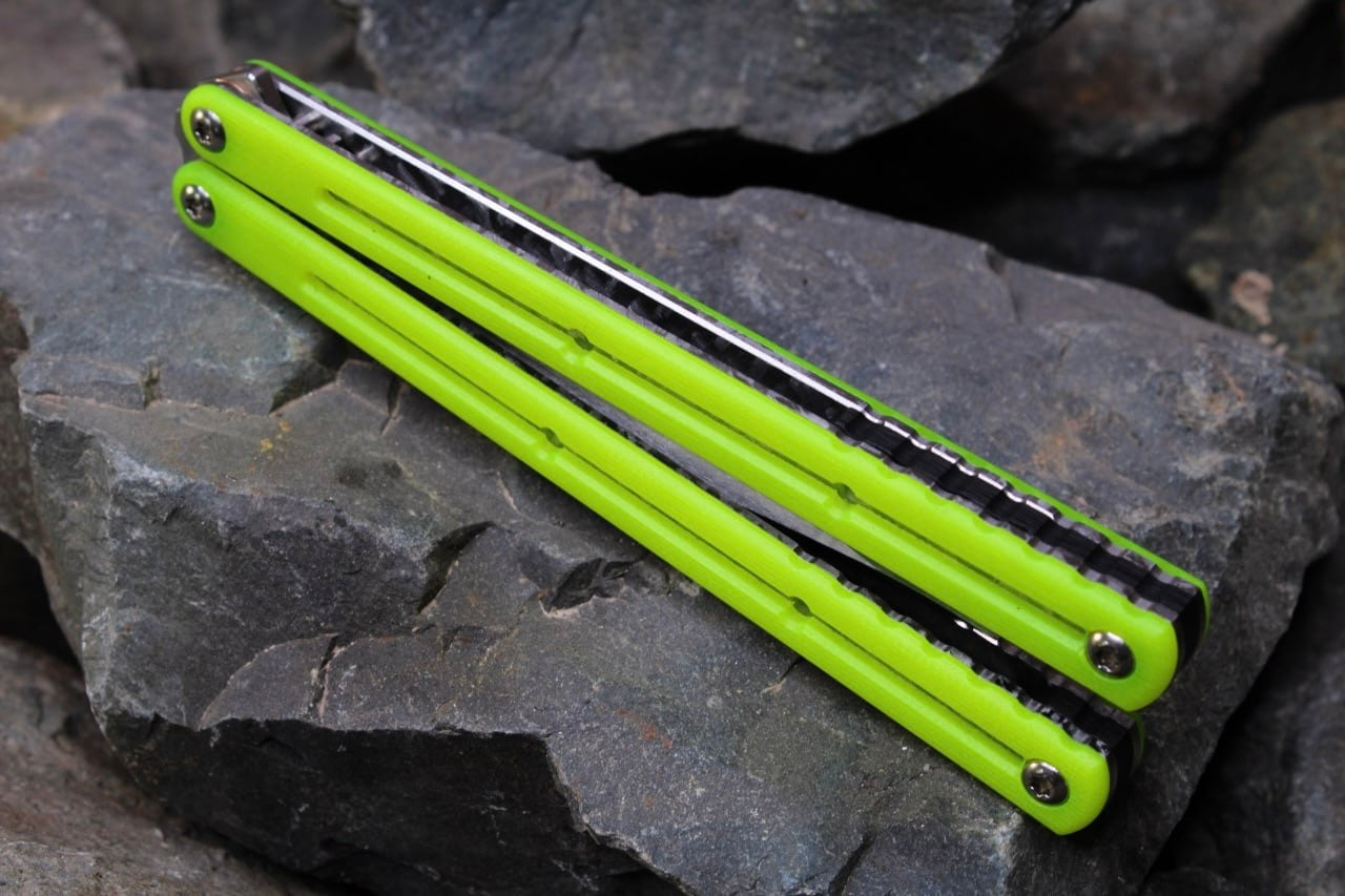 Premium G10 Kraken Handles: Dayglow G10 w/Jeweling