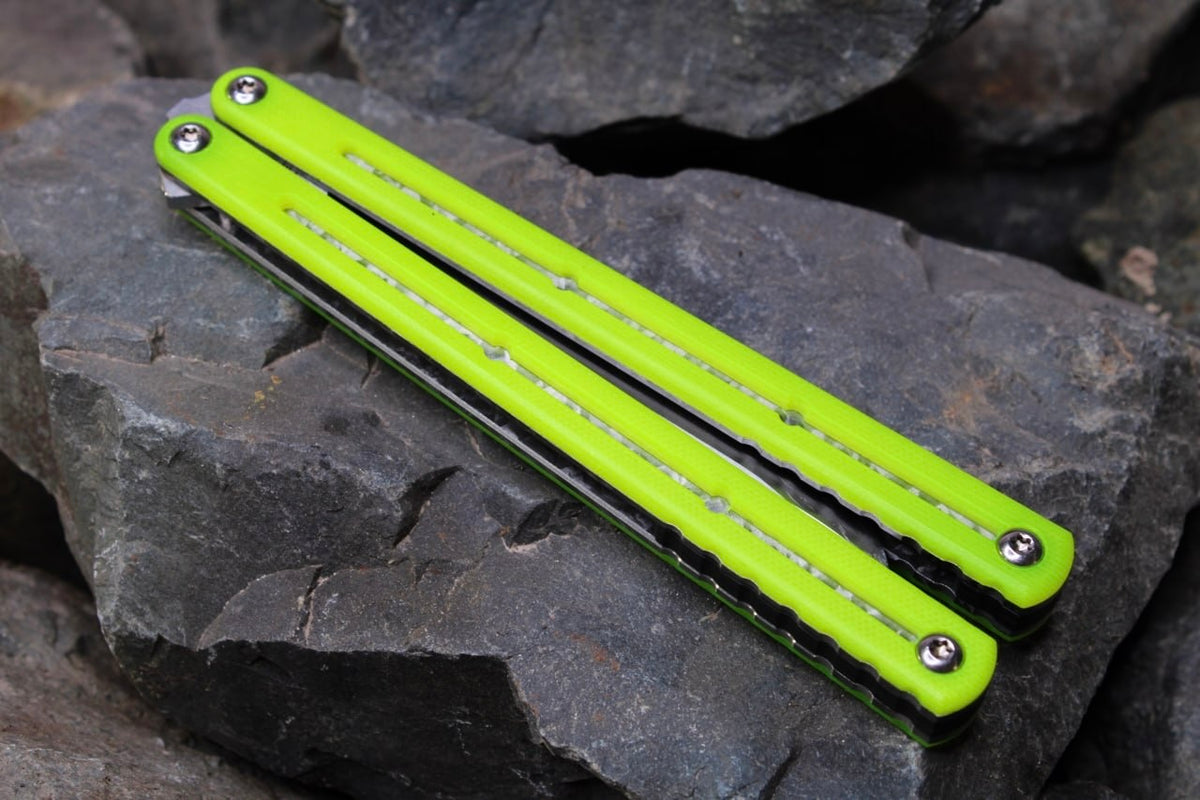Premium G10 Kraken Handles: Dayglow G10 w/Jeweling
