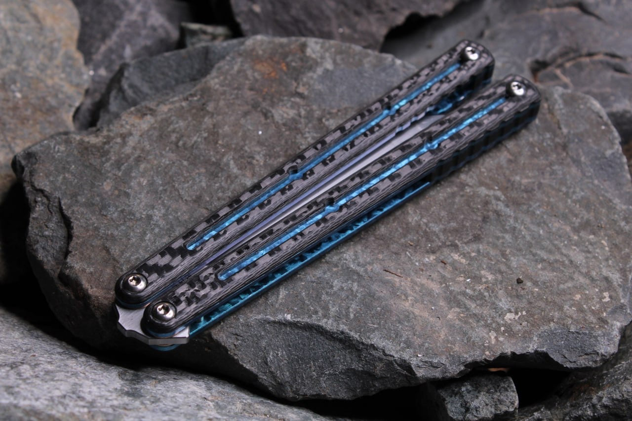 CF Kraken V2 Handles: Carbon Fiber w/ Teal Ano